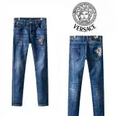versace jeans denim collection pour homme rainbow embroidery medusa